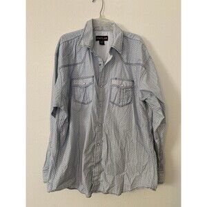 Pintlar Shirt Mens XXL White Button Down Long Sleeve Cowboy Western Casual